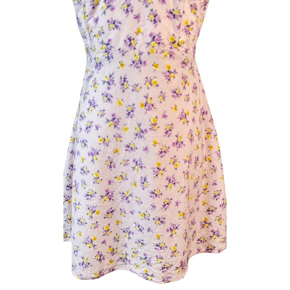 Strappy Small Back Mini Dress Pink/Purple Fully Lined Sweetheart Neckline - Picture 7 of 12